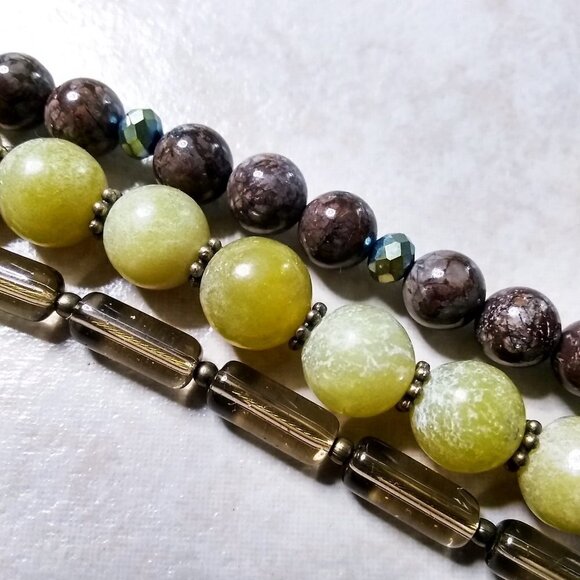 Owl Bracelet! Multi-Strand Bracelet! Wood + Earth Tones! Fall Color Jewelry! - Picture 4 of 10